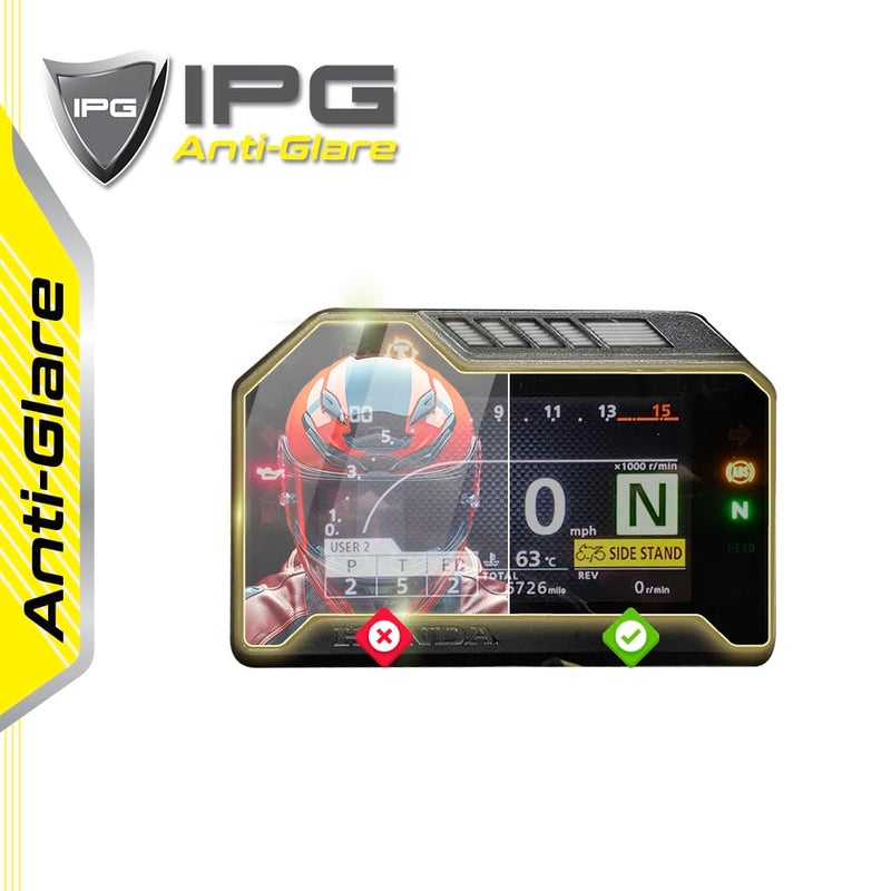 IPG Anti-Glare for HONDA 2017-2019 CBR600RR - CBR1000RR Fireblade/SP SC77 DashBoard Matte Finish Screen Protector Film Ultra Responsive Clarity Anti Scratch, Perfect for Outdoor Use for CBR600RR-AG - Image 2